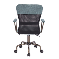 BELL CHAIR DESK FABRIC MINT GUNMETAL 54x52xH92cm P