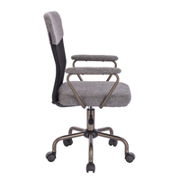 BELL CHAIR DESK FABRIC GREY GUNMETAL 54x52xH92cm P