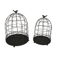 MIRTILE DECO CAGE SET 2PCS METAL BLACK D29,85-22,8