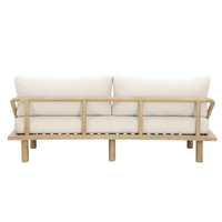 SIESTA SOFA BED WOOD ACACIA NATURAL CREAM 180x80xH