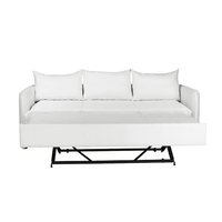 ISLAND SOFA 3SEAT REMOVABLE COVER WITH MECHANISM AND 2 MATTRESS EASY CLEAN FABRIC WHITE POLO1391 E1 GR