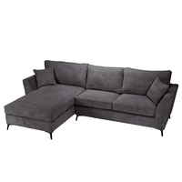 BOEL SOFA CORNER LEFT EASY CLEAN FABRIC GREY E1 EU new