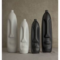 BARIK BLACK VASE POLYRESIN BLACK D8,5xH29cm PRC