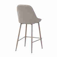 CALIPER STOOL BAR FABRIC BROWN CAPPUCCINO METAL CA