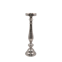IONAS CANDLE HOLDER ALUMINIUM SILVER D15xH55cm IN