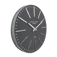 FLEK CLOCK WALL MDF BLACK WHITE D40xH4,5cm PRC