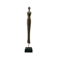 ACCUEIL 1 DECO FIGURE POLYRESIN BEIGE GOLD BLACK 6