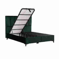 STICKS BED WITH STORAGE (FOR MATTRESS 160x200cm) VELVET GREEN 37-911 E1 TR