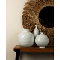 ICE AGE VASE RECYCLED GLASS WHITE D32xH35cm EGY