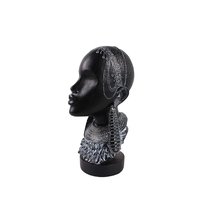 ANAN DECO FACE POLYRESIN BLACK 16x13,5xH29cm PRC