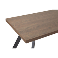 VILLE TABLE MELAMINE WALNUT MELAMINE BLACK 160x80x76 E1