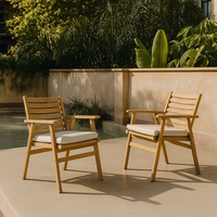 ETOILE CHAIR CUSHION WOOD ACACIA NATURAL WHITE 61x59x86.5 VN