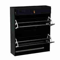 PORTOBELLO SHOERACK 2DOORS 1DRAWER CHIPBOARD WITH MELAMINE CARTA BLACK OAK E1 PRC