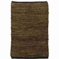 EARTH CARPET JUTE COTTON BEIGE BLACK 60x90cm IN