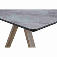 CALIPER TABLE CERAMIC CAPPUCCINO WITH MARBLE PATTERN METAL CAPPUCCINO PRC