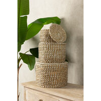 NILE BOX BASKET WITH LID SET 3PCS KANSGRASS PVC NA