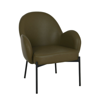SCOTCH ARMCHAIR FABRIC GREEN OLIVE GREEN METAL BLACK E1 PRC