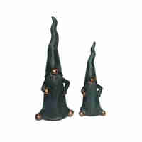 NISSE DECO GNOME POLYRESIN BLACK GOLD 21x15xH57cm