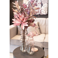 FORME VASE GLASS PINK GREEN D13,5xH27,5cm PRC