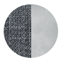 DUE FACCE CHAIR FABRIC CREAM GREY METAL BLACK E1 PRC