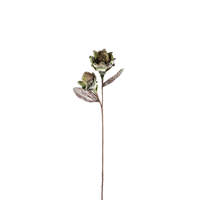 GINGER ARTIFICIAL FLOWER EVA FOAM GREEN PINK H100c