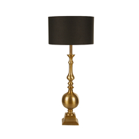 LUTHER LAMP TABLE ALUMINIUM FABRIC GOLD ANTIQUE BL