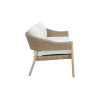 SUMATRA LOUNGE SET 1+2 WOOD EUCALYPTUS NATURAL BEI
