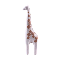 KEMIL DECO GIRAFFE POLYRESIN WHITE BROWN 14x8,5xH4