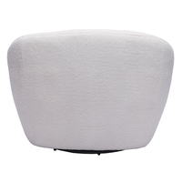 OVO ARMCHAIR SWIVEL FABRIC WHITE METAL E1 PRC