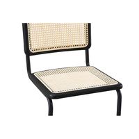 BROYER CHAIR WOOD RUBBERWOOD BLACK RATTAN PRC