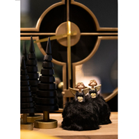 XMAS NIGHT 3 TREE MDF BLACK D6,5xH22cm PRC