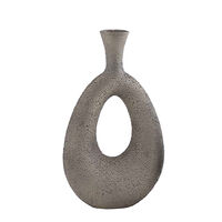 GRIZIO VASE ALUMINIUM MUD 22x9xH40cm IN