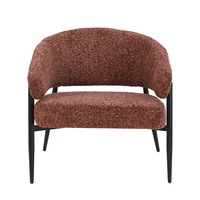 MORITZ ARMCHAIR FABRIC TERRACOTTA METAL BLACK E1 PR