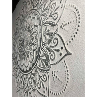 ROZETA PAINTING CANVAS WHITE GOLD WOOD 62x62xH5cm