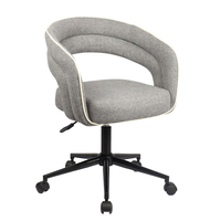 LA LUNA CHAIR DESK FABRIC GREY METAL METAL 59x56,5