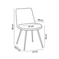 ABRAZO CHAIR FABRIC GREY LIGHT METAL BLACK E1 PRC