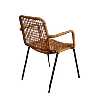 BOAVISTA CHAIR PE WOVEN NATURAL DARK BLACK 56x60xH81cm PRC