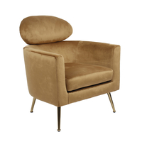 TESTA ARMCHAIR FABRIC GOLD METAL GOLD E1 PRC