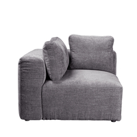 BOX ARMCHAIR WITH ARM REVERSABLE EASY CLEAN FABRIC GREY E1 EU