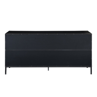 BLACKBIRD SIDEBOARD 2DOORS 3DRAWERS CHIPBOARD WITH MELAMINE CARTA RIVIERA OAK BLACK METAL 150x40xH75,5cm MY