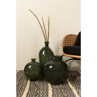 RIPE OLIVE VASE RECYCLED GLASS OLIVE GREEN D32xH35
