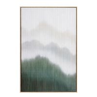 LOST IN NATURE PAINTING DECORATIVE 60x90x5 CANVAS WHITE GREEN WOOD NATURAL