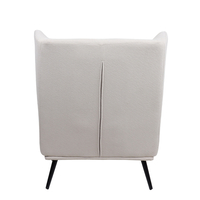 MONACO ARMCHAIR FABRIC BEIGE WOOD RUBBERWOOD BLACK
