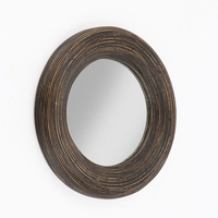 UP & DOWN MIRROR WALL BAMBOO BLACK ANTIQUE 77x6xH7