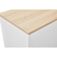 LUCIDO NIGHTSTAND 2DRAWERS MELAMINE WHITE OAK NATURAL E1 PRC