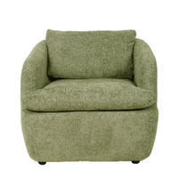 SQUARE ARMCHAIR FABRIC LIME PRC