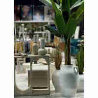 SANTORINI PLANTER FLOOR WHITE 30x30xH45cm PRC