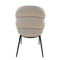 CARMEN CHAIR ARMCHAIR FABRIC CREAM METAL BLACK MATTE E1 PRC
