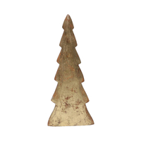 XMAS ADVENT TREE WOOD MANGO GOLD 17x3xH40cm IN