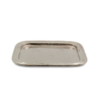 RIM TRAY ALUMINIUM SILVER 33x33xH2cm IN